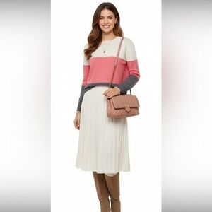 French Connection Striped Colour Blocked Sweater